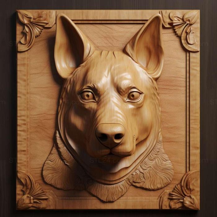 Природа и животные (Собака святого нагази 4, NATURE_4692) 3D модель для ЧПУ станка